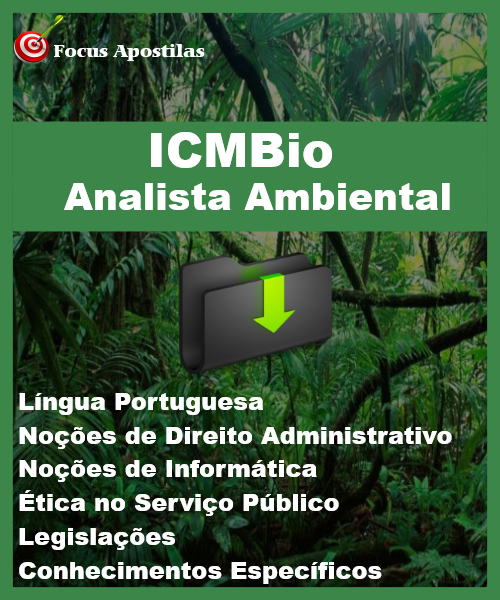 Apostila ICMBio Analista Ambiental PDF envio imediato por download Edital