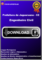 Apostila Engenheiro Civil Jaguaruana CE, concurso 2024 PDF download