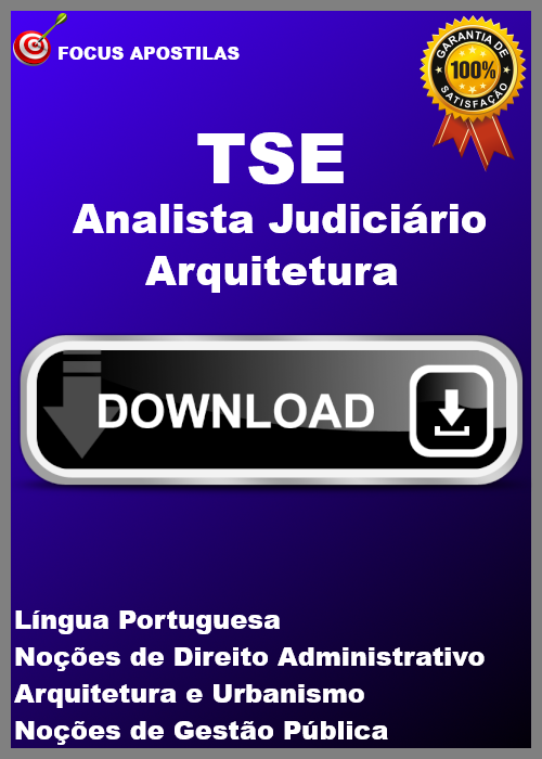 apostila tse Analista Judiciário - Arquitetura concurso pdf download 2024