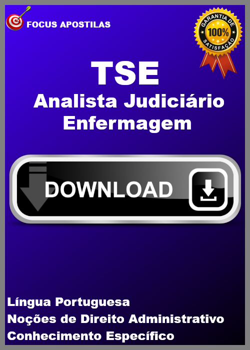 apostila tse Analista Judiciário - Enfermagem concurso pdf download 2024