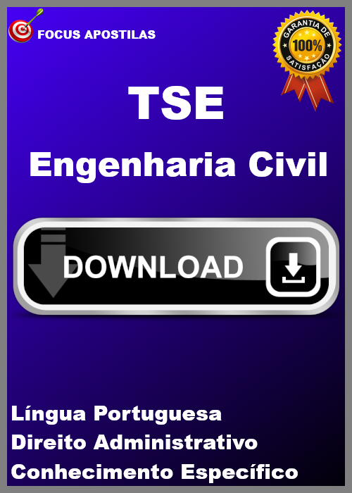 apostila tse Analista Judiciário - Engenharia Civil concurso pdf download 2024