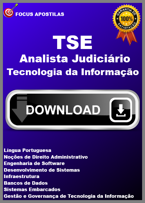 apostila tse Analista Judiciário - Tecnologia da Informação concurso pdf download 2024